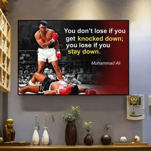 [UNFRAMED POSTER] Muhammad Ali Quote Poster – Black History Month Wall Art – Boxing Sports Motivation – Growth Mindset Classroom Decor