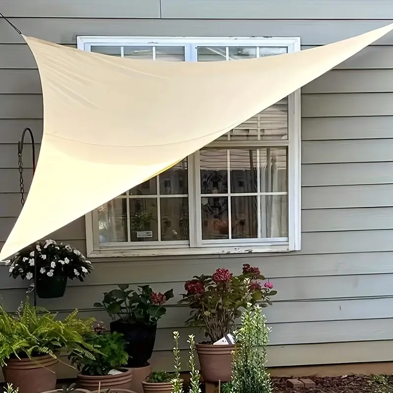 1pc Heavy Duty Triangle Shade Canvas- Outdoor Patio Shade Cloth, Outdoor Sun Shades for Patio, Outdoor Patio Sunshade, Multiple size options, Awning Canopy, Best Choice for Patio, Garden, Pool Deck, Outdoor Coffee Table, Styling, Easy To Install