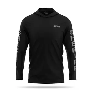 [SHERIFF] Men's Hooded Long Sleeve [BLK/GRY]
