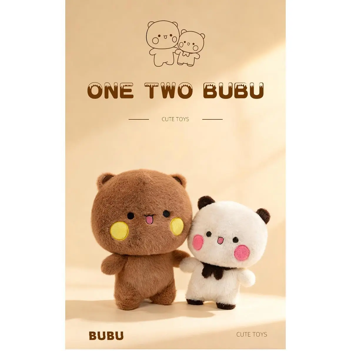60cm Large Bubu and Dudu Couple Plush Dolls, Soft Stuffed Animals, Kids Gift for Children's Birthday Presents (Toys & Hobbies Specialty DIY Supply)