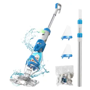 【Spring Cleaning】Enhulk Newest PC22 Ultra Pool Vacuum for Above Ground Pools with Telescopic Pole, 2 Suction Modes More Professional, Ergonomic Handle Design, 18.5 Gals/Min Deep Cleaning Cordless Battery Operated, with Filter Ball, Pro-Level Clean