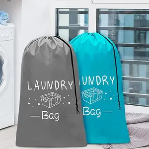2 Pack Extra Large Travel Laundry Bag, Dirty Clothes Organizer with Drawstring,Heavy Duty Plastic Accessories