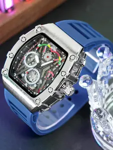 Men's Fashionable Analog Quartz Watch, Fashion Watch for Party, Daily Clothing Decor, Trendy All-match & Exquisite Watch for Birthday Gift with Box