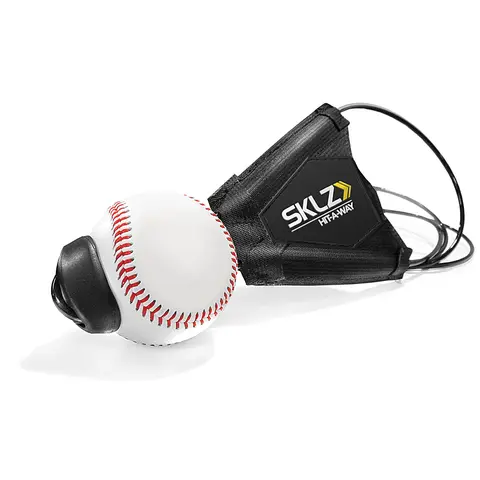 SKLZ Hit-A-Way Portable Baseball Batting Trainer - Compact Batting Practice Equipment, Swing Training Gear, Velcro Straps for Lifelike Pitches, No Ball Chasing, 1.35 lbs, 12 Months Coverage, 7.5in x 8.5in x 1.35in Sports & Outdoor Accessory