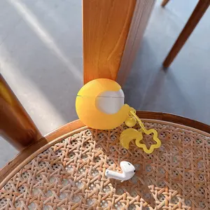 Night Glow Jelly Moon Case for Apple AirPods 4/3/2/1, Wireless Bluetooth-compatible Earphone Cover, Anti-Drop Silicone Box for AirPods Pro 3/1/2