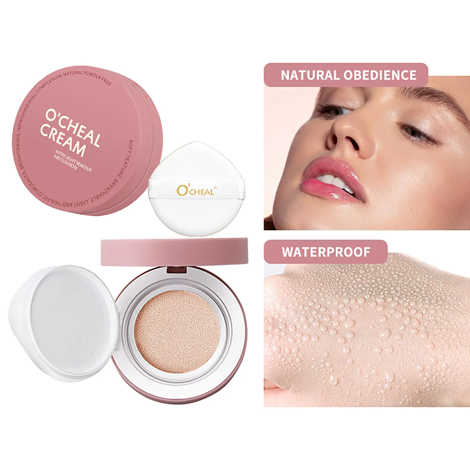 O'CHEAL,Oil Control BB Cushion Foundation,Full Coverage Long Lasting Ultra Matte BB Foundation Makeup Covers Face Blemishes Evens Skin Tone Face Cosmetics cushion foundation