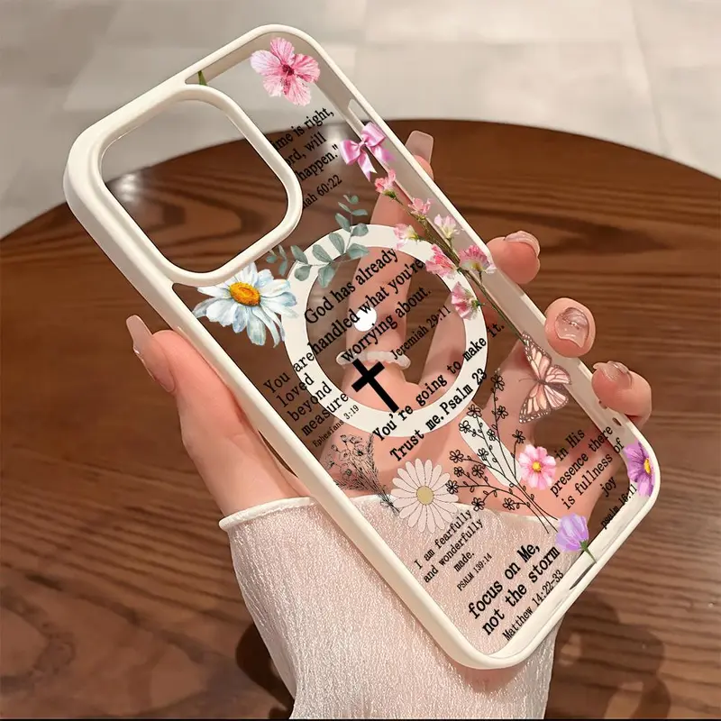 Premium Magnetic Phone Cases for iPhone11/12/13/14/15/16//17/E/Air/promax/Plus Bible Verses Collage y2k cased MagSafe Ready, Anti-Fall, Springtok and Ultra-Thin Design |   Perfect for Everyday Use Protector Screen Protector Aesthetic Cover
