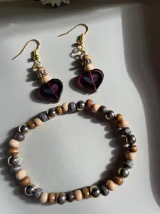 Brown Heart Drop Set
