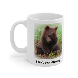 Adorable Alaska Bear 11 oz Mug 🐻 | I Can’t Bear Mondays