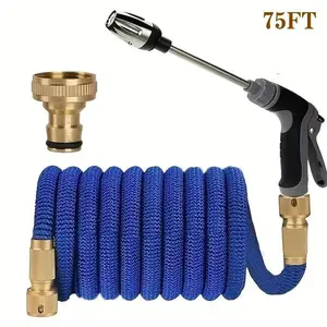 Garden Hose Long Pole Spray Head Set, High Pressure Car Wash Gun, Garden Soft Tube Nozzle, Irrigation Tool, Retractable Industrial Hose