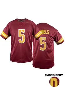 Men's American Football Jersey Breathable V-Neck Rugby Jersey Sportswear Training Jersey T-shirt Men Clothing Breathable Athletic Top