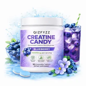 Creatine Chews 5000mg – Blueberry Flavor | Micronized Creatine Monohydrate, 90 Chewable Tablets | Sugar-Free, 3rd-Party Tested, Non-GMO | Energy, Strength & Workout Performance | No Mixing Required