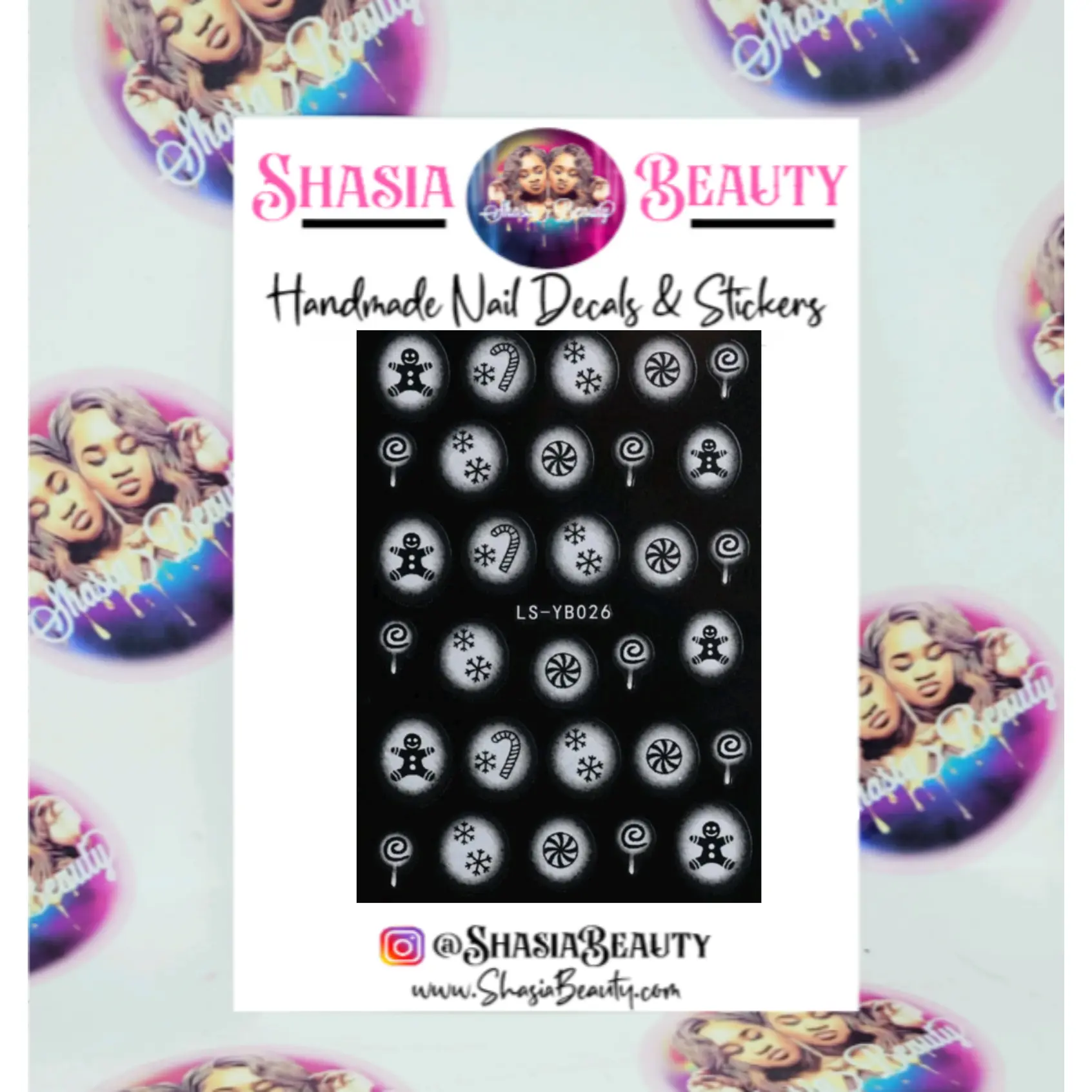Gingerbread Candyland  Airbrush Xmas Nail Stickers