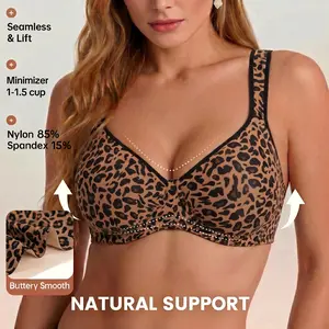 HSIA Joan Comfortzone Unlined Plus Size Full Coverage Underwire Support Minimizer Bra 1 to 1.5 Cup Sizes Down U Shaped Smoothing Back Wider Cushioned Straps Naked Feel Soft Smoothing T Shirt Bra for Big Bust Women