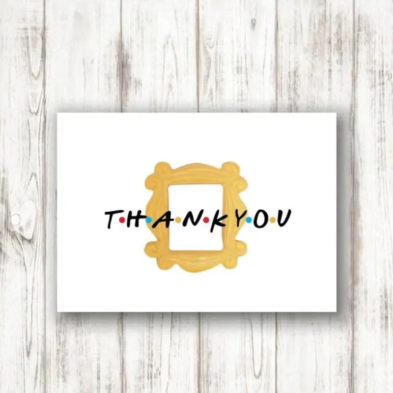 1pc Friends Thank You Cards, Friends Themed Thank You Notes, Perfect for Showers and Celebrations, Fun and Unique Design