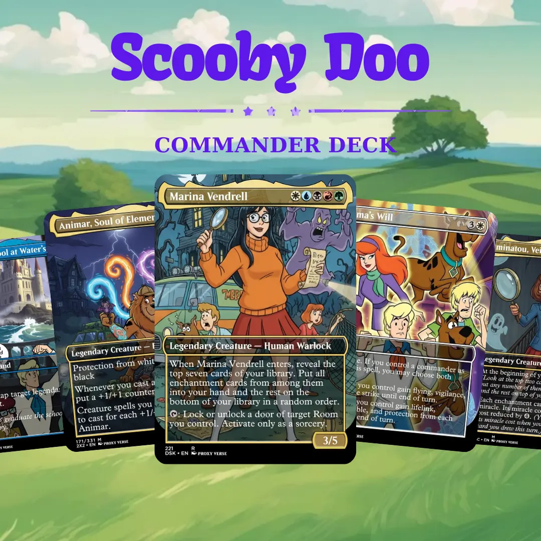 Haunted Great Dane Mystery M.T.G Proxy 100+ Card Gift Deck – Spooky Detective Cartoon Commander EDH – Ghost Chase Adventure Theme – Perfect Gift for Magic Fans