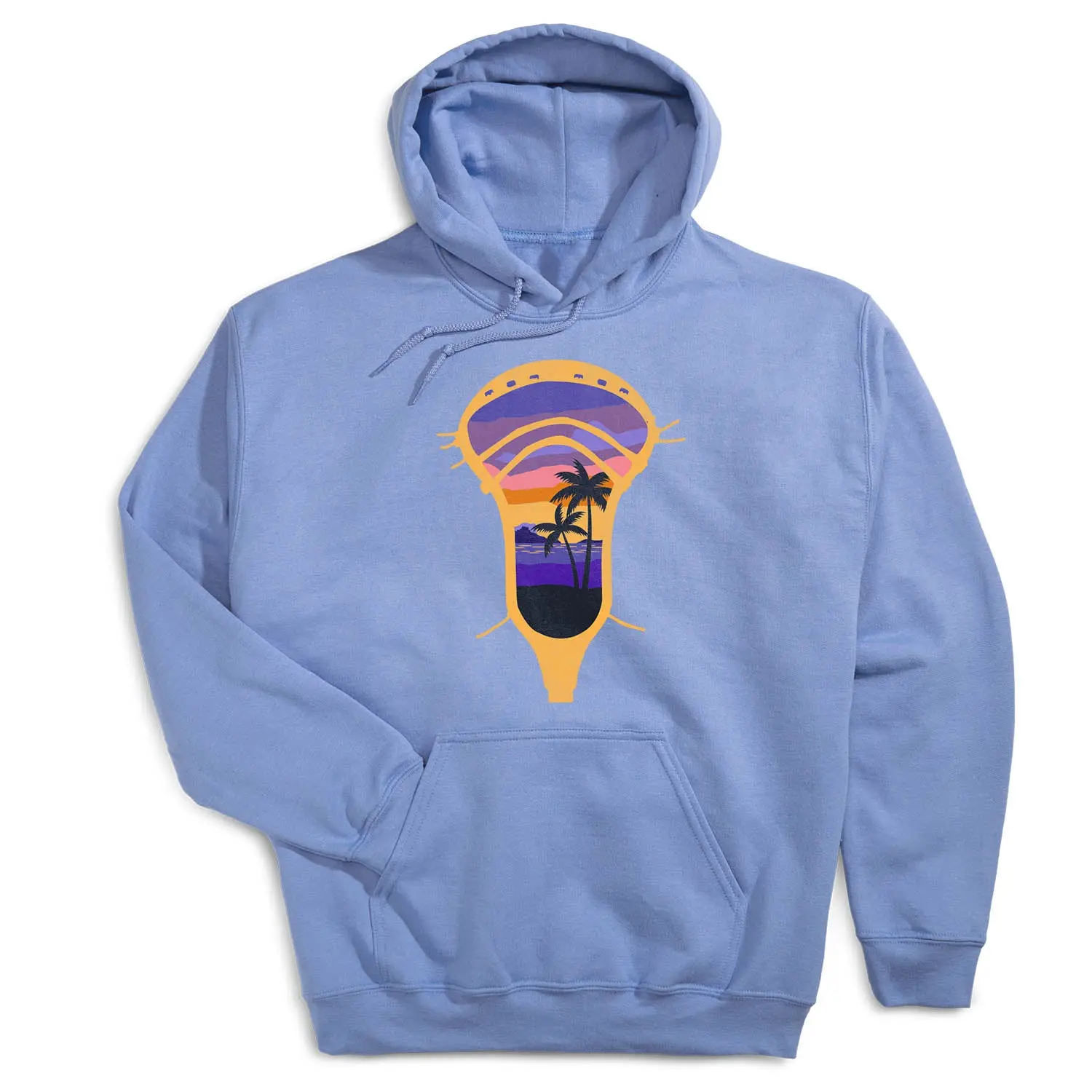 Men's Lacrosse Pullover Hooded Sweatshirt - Menswear, Soft Cotton, Polyester Blend, Pocket Design, Warmer Fit, Casual Outdoors Style