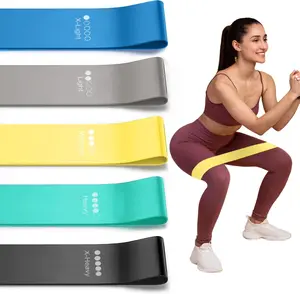 Resistance Loop Exercise Bands for Working Out, Fitness Elastic Bands, Workout Bands for Home Gym, Stretching, Yoga, Pilates, Physical Therapy (5pcs Set)
