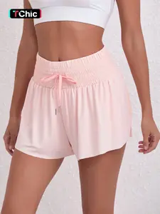 Women's Sexy Summer New Casual Sporty Pants, High Waist Drawstring Shorts with Pockets, Slimming Phone Holder Shorts