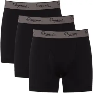 Black Breathable 100% Organic Cotton Boxer Brief