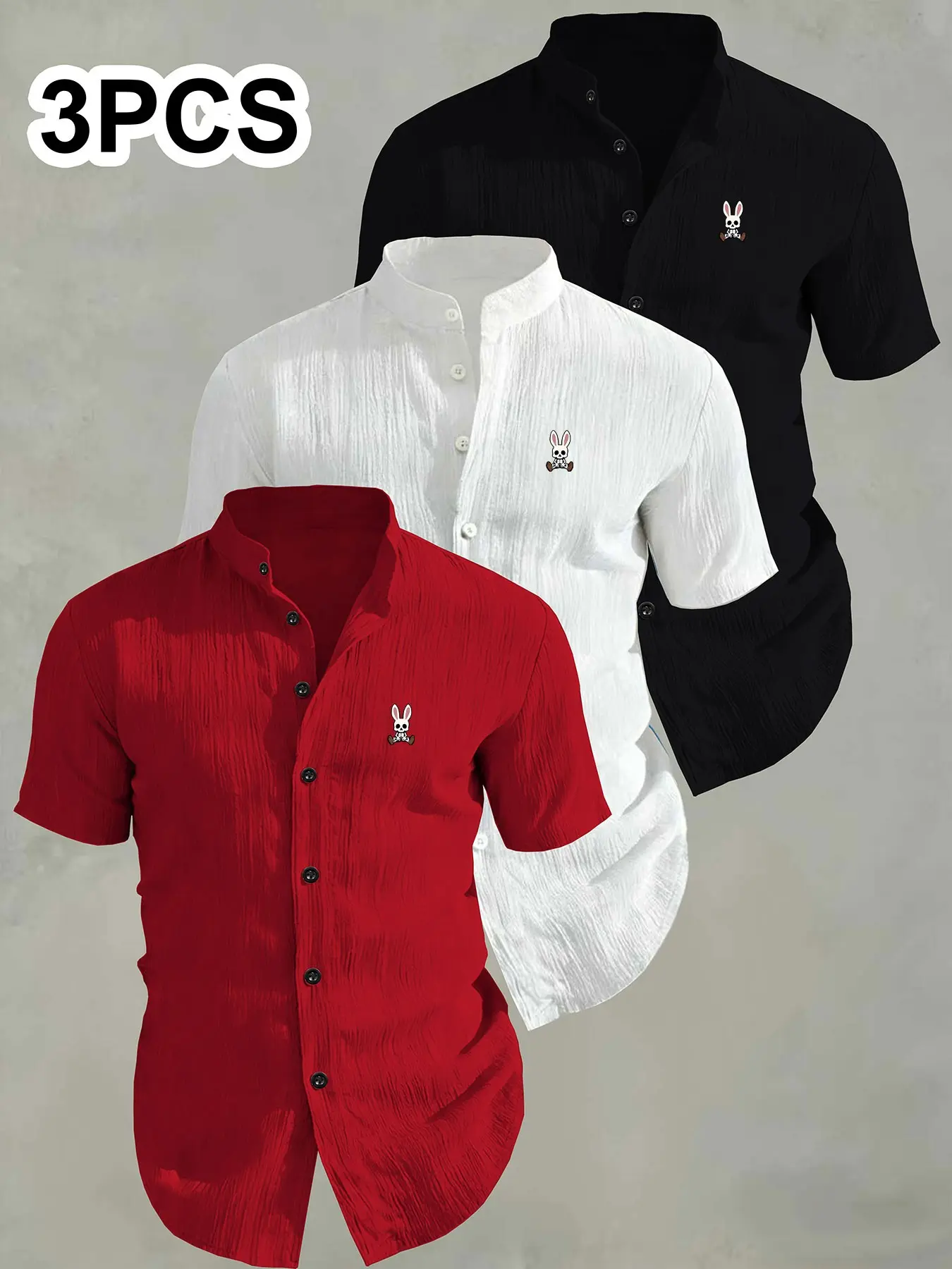 Men's Summer Short Sleeve Print Shirt, Lightweight Breathable Button-Up Top, Casual Beach & Pool Wear for Swimming and Leisure