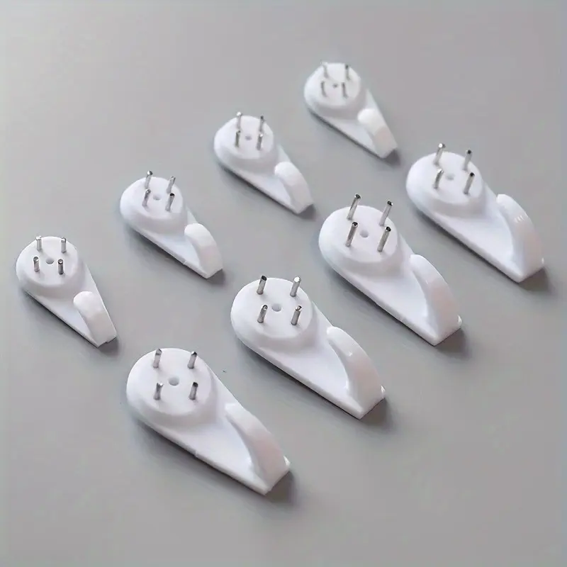 8pcs Seamless Nail Hook Towel Hook Picture Frame Picture Bracket Wall Hanging Hardware Accessories Manufacturers Wholesale Wedding Cross-stitch Invisible Wall Hanging