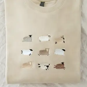 Lost Sheep Embroidered Sweatshirt, Jesus Leaves the 99, The Lord is My Shepherd Crewneck, Psalm 23, Christian Apparel