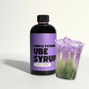 Ube Syrup for Making Ube Lattes  - Original Ube Flavor Beverage Add to Milk, Matcha, Coffee Natural Sweet coffee syrup matcha syrup