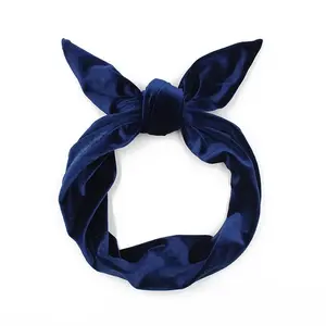 Wide Wired Velvet Headband, Hair Scarf, Hair Accessories for Women & Girls, Girlfriend Gifts, Hairstyles Ideas, Non-slip Wide Hair Band, Bandana, Knotted Headband, Workout Headband, Handmade, Vintage, JuneStudioDesign