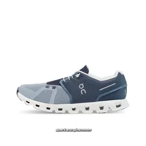 Lightweight Cushioned Running Shoes, Deep Blue and Light Gray Blue Colorway, CloudTec Cushioning Midsole