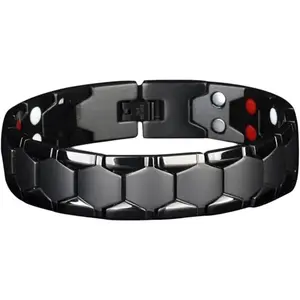 Mens Magnetic Field Therapy Jewelry Magnetic Bracelet Titanium Steel Arthritis Heailth Energy Bracelets Male Gift Adjustable Bracelet Length Jewelry Luxury Accessories Trendy  for Women and Men Unisex