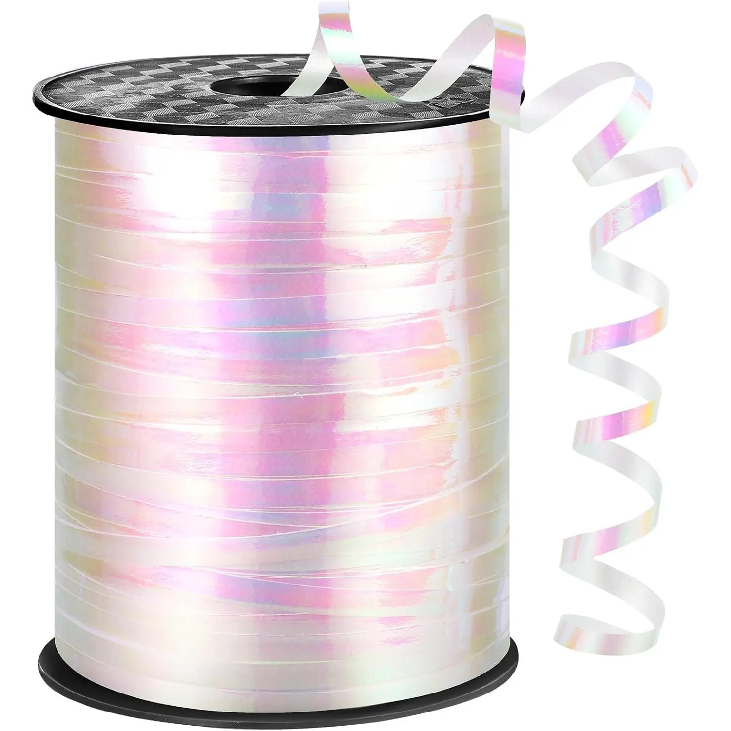Iridescent White Curling Ribbon 600 Yards 1/5 Inch Balloon String Thin Crafts for Gift Wrapping Art Wedding Birthday Party Mother's Day Decorations