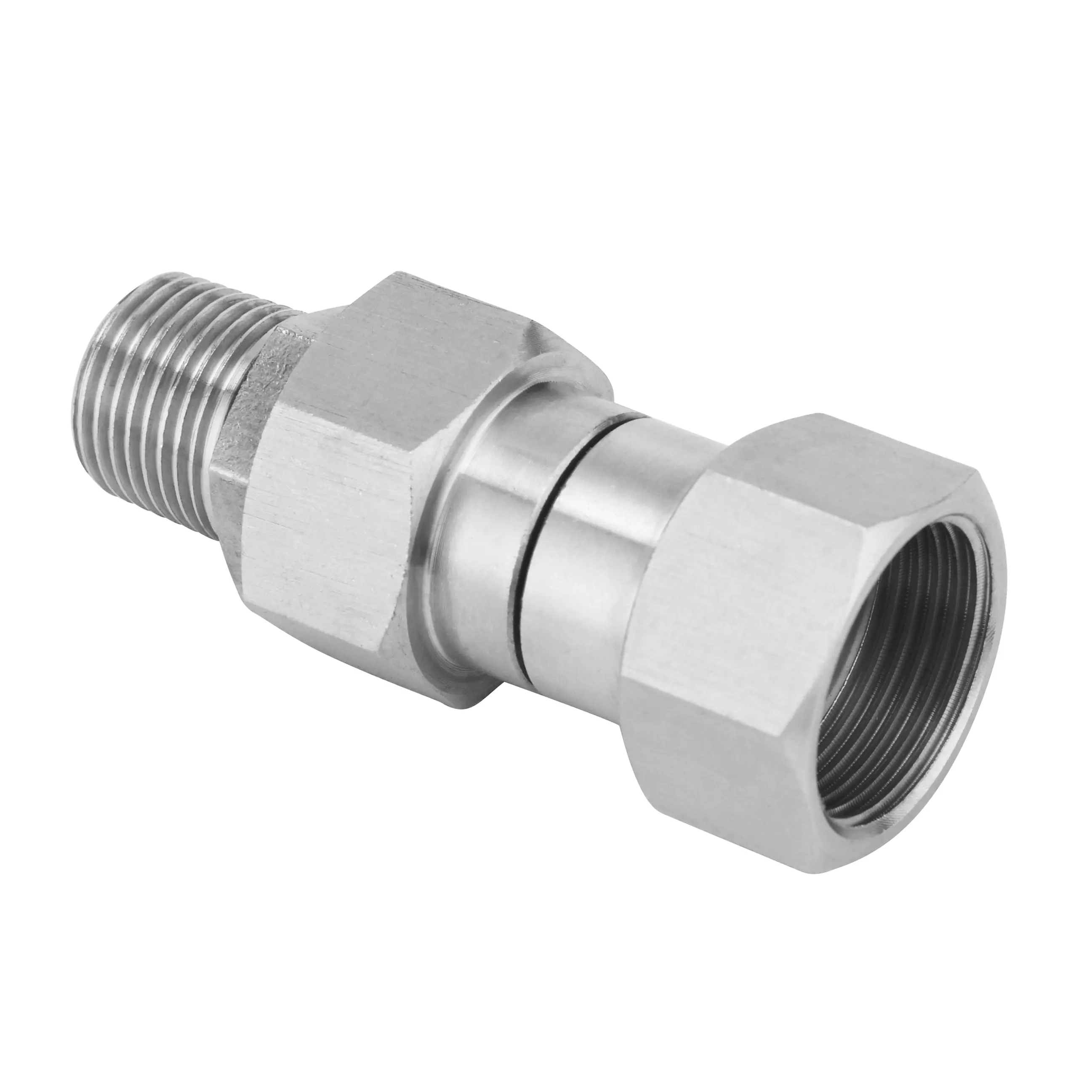 M MINGLE Durable Steel Pressure Washer Swivel Coupling - Metric M22 14mm Thread, 4500 PSI Stainless Steel Accessory, 360-Degree Rotation, No Kink, Hose Twist Eliminator, Long-Lasting, Hot & Cold Water (Up to 120℃/250℉), Summer Tool, Father's Day Gift, Hot