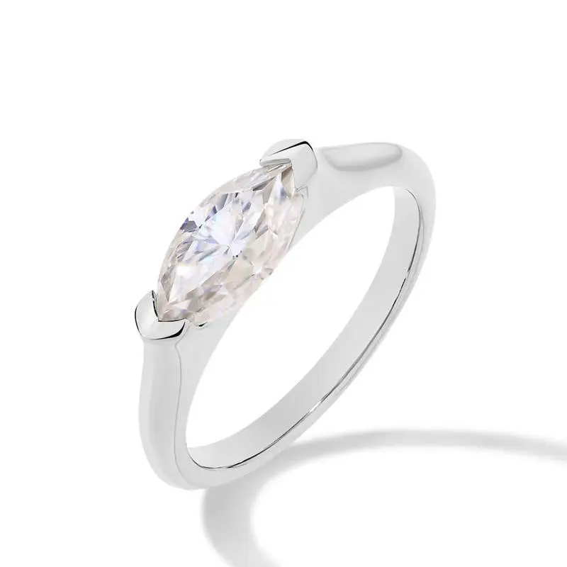 1CT Marquise Moissanite Ring in 925 Sterling Silver – Hypoallergenic Daily Wear Luxury  for Birthday Gift fashion accessory jewelry