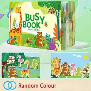 Reusable Traffic Theme Busy Book, Cognitive Shape & Color Matching Puzzle, Children Interactive Toy Book, Quiet Book Gift for Boys Girls, Visual Learning Tools, Tracing Preschool Books, Teaching Supplies