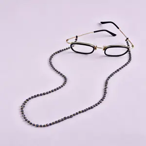 Natural Blue Beaded Eyeglass Chain | Lightweight Unisex Glasses Holder