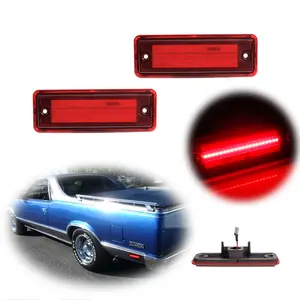 2pcs Red LED Rear Bumper Side Marker lamps Light For 1978 1979 1980 1981 1982 1983 1984 1985 1986 1987 El Camino & Caballero,Replace OEM 923417
