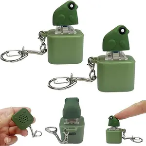 Frog Fidget Keychain Clicker Toy, Frog Croaking Keychain Adult Anxiety Relief Toy with Colorful Light & Sound, Fun Adults Keyboard Clicker for Stress Relief & Quiet Play & Entertainmen