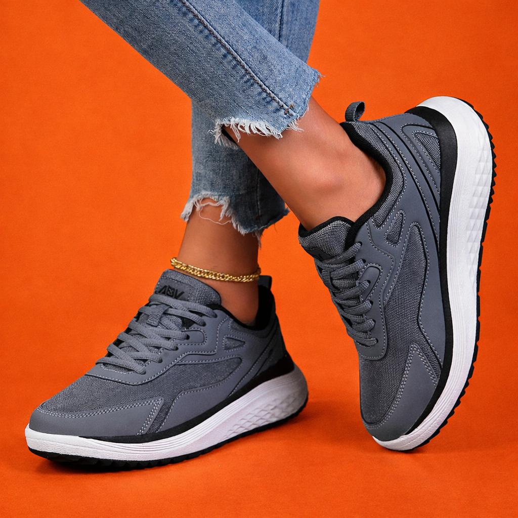 Womens 5 Wide Toes running shoes Large Size 7-11 Athletic Casual Shoes - Lightweight, breathable mesh sneaker with shock absorption, non-slip sole, lace-up closure for all seasons all-season travel footwear