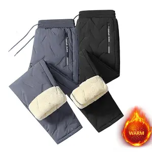 Men's Two-Piece Winter Fashion Fleece-Lined Warm Trousers - Wrinkle-Resistant Durable Comfortable for Outdoor Activities and Everyday Wear Solid Pants Set Beige Gray Black Long Sleeve