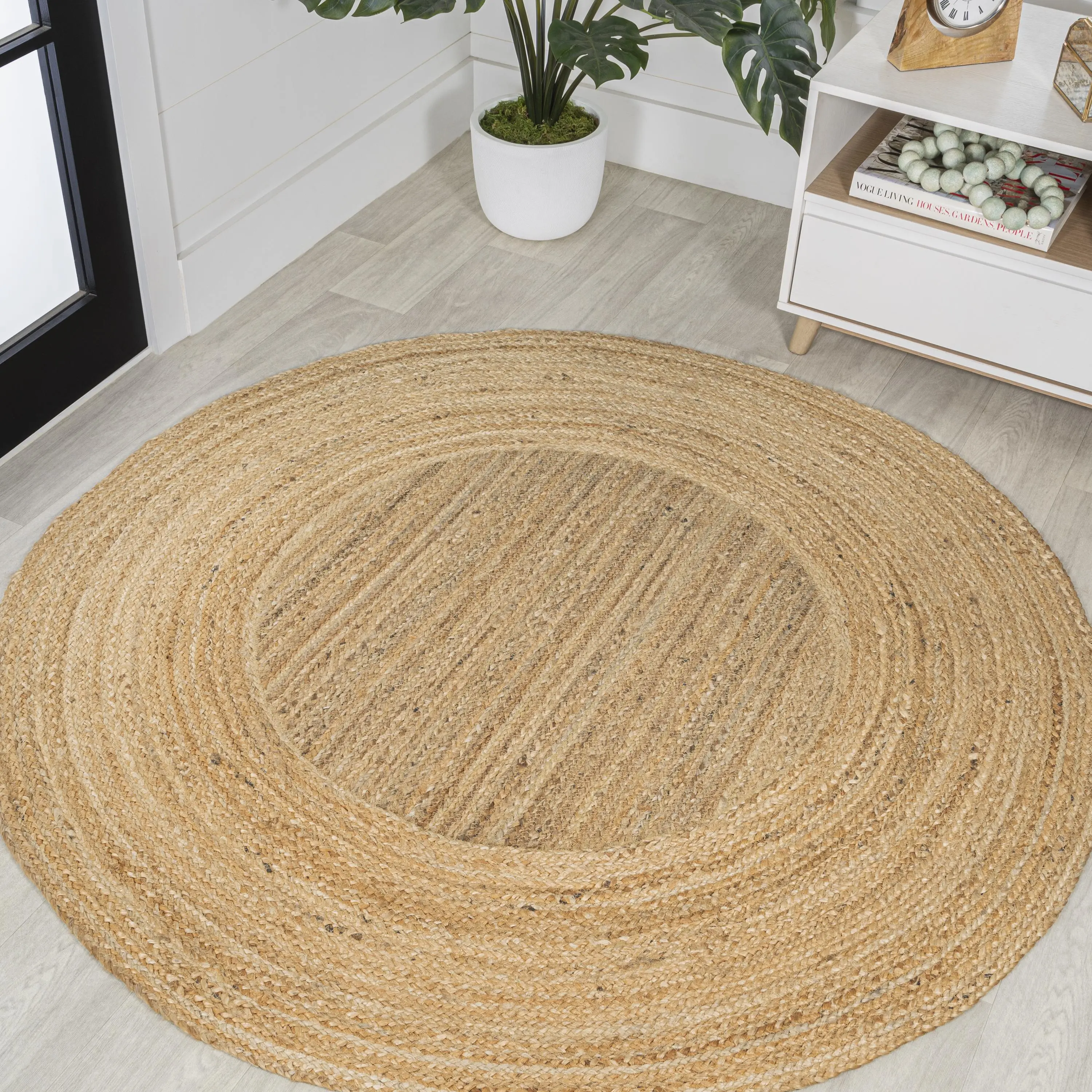 JONATHAN Y Harmony Boho Jute Circle Indoor Area Rug - Handmade Natural Fiber Casual Decor, Boho Minimalist Coastal Look for Living Room, Bedroom, Boho Area Rugs, Casual Area Rug