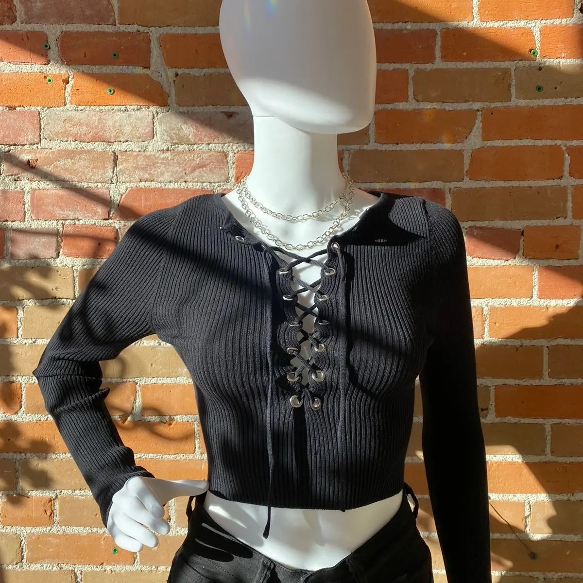 Eyelet Knit Top