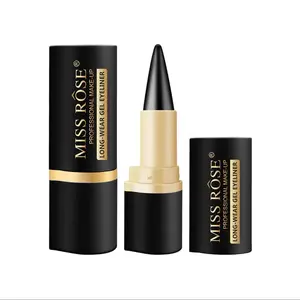 Black Gel Eyeliner Pencil - Waterproof & Smudge Proof for Cat Eye & Smokey Eye Makeup Lipliner Eyeshadow Cream Color
