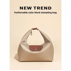 Women's Waterproof Nylon Dumpling Bag - Multiway Crossbody Lunch Bag, Lightweight Commute Tote, Le Pliage Inspired Hobo, Minimalist Everyday Shoulder Handbag