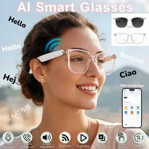 Smart Glasses Compatible Bluetooth-compatible Audio, Upgraded Battery Life, Blue Light Blocking Lenses, Music and Call Surround Sound, Office and Outdoor Use,Cool Gadgets