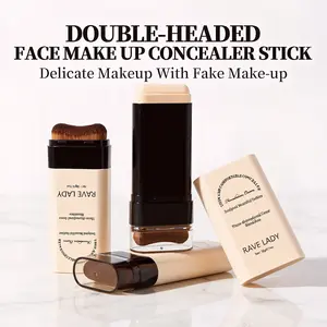 RAVELADY 5-Color Dual-Tipped Eraser Stick, 2-in-1 Concealer & Highlighter, Waterproof, Covers Acne Marks & Contours Nose, Hydrating Flawless Finish, Spring & St. Patrick’s Day Makeup Gift for Women