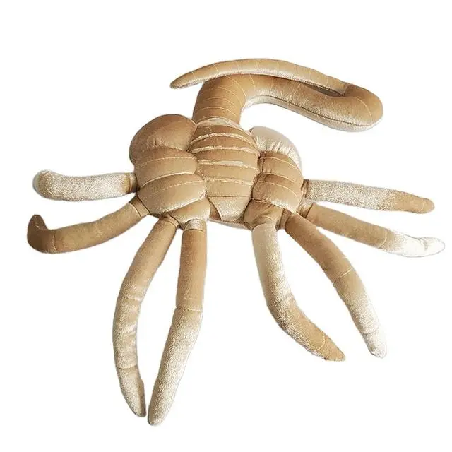Alien Facehugger Plush Toy Replica | Horror Movie Prop Stuffed Doll with Long Tail | Detailed Sci-Fi Creature for Collectors | Spooky Halloween Gift
