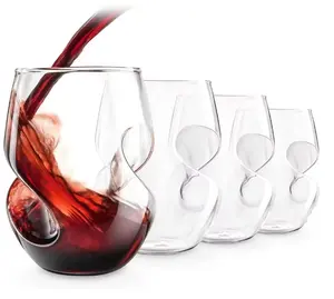 Luxury Novelty Shape Glass Cup 13oz 400ml BPA-Free Reusable for Cocktails & Family Events Unique Design Perfect for Parties