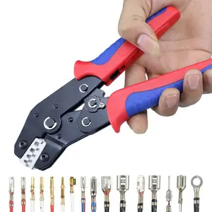 1pc SN-58B steel wire ratchet crimping pliers, compatible with DuPont, TE, JST connectors for compact gear presses Hand Tools