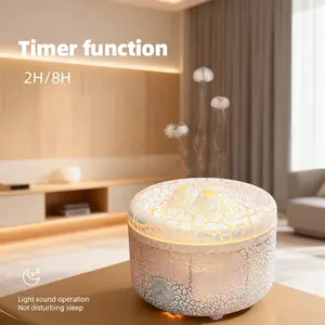 Smart Aromatherapy Experience: 500ml Diffuser with Remote, 2 Mist Modes & Multi-Color Lights for Customized Home Ambiance